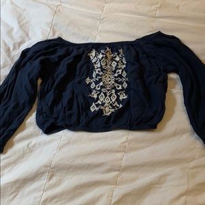 HOLLISTER Off the Shoulder Crop Top